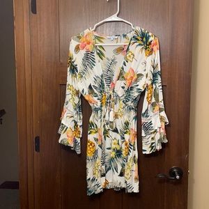 Blue island swimsuit coverup